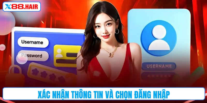 Xác nhận thông tin và chọn đăng nhập